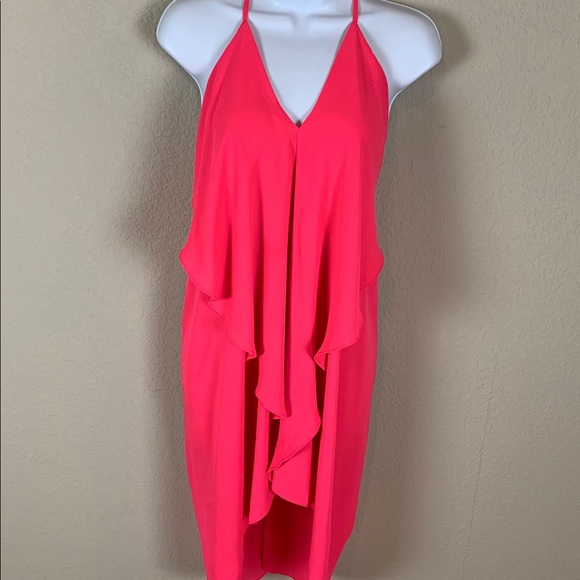 Olivaceous Hot Pink Draped Dress - Picture 4 of 6